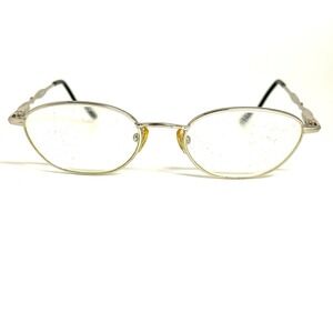 Parade 1488 Silver Black Oval Eyeglass Frames 50-18-140 Full Rim Metal
